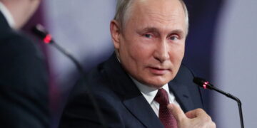 Russian President Vladimir Putin attends a session of the St. Petersburg International Economic Forum (SPIEF) in Saint Petersburg, Russia, June 4, 2021. Sputnik/Vladimir Smirnov/Kremlin via REUTERS