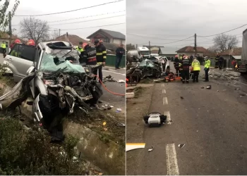 Accident grav în Ploiești. Bărbat mort după ce mașina în care se afla a lovit un camion