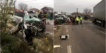 Accident grav în Ploiești. Bărbat mort după ce mașina în care se afla a lovit un camion