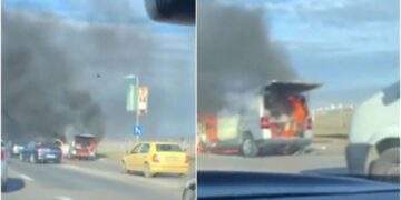 incendiu-dn1-pasaj-baneasa
