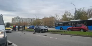 Accident spectaculos pe bulevardul 1 Mai din Craiova