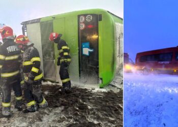 autocar-cu-40-de-pasageri-rasturnat-in-ialomita
