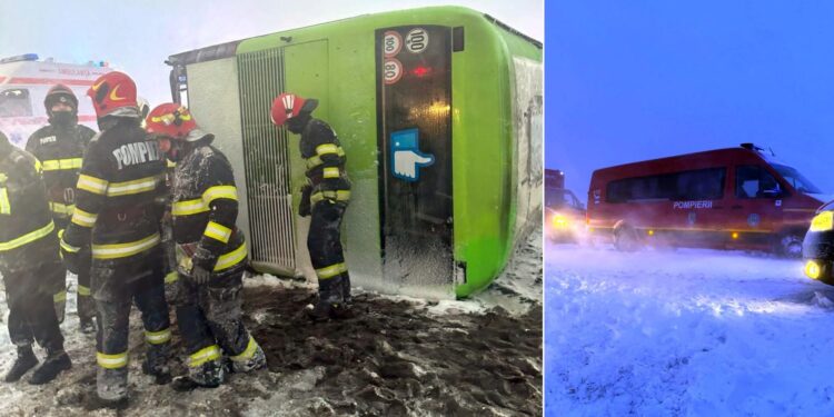 autocar-cu-40-de-pasageri-rasturnat-in-ialomita