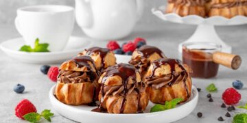 Choux-à-la-crème-cu-ciocolată