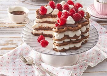 Tort-din-vafe-cu-ciocolată-și-mascarpone