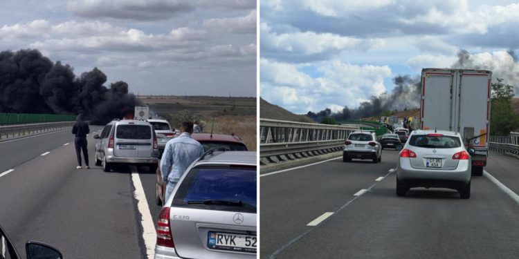circulatie-complet-blocata-pe-a2